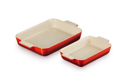 Le Creuset Set of 2 Baking Dishes 'Cerise' 25 & 32cm