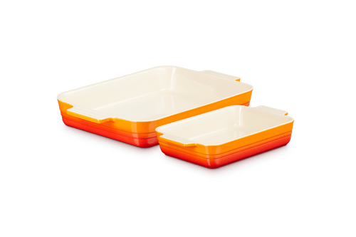 Le Creuset Oven Dish Set of 2 'Flame' 25 & 32cm