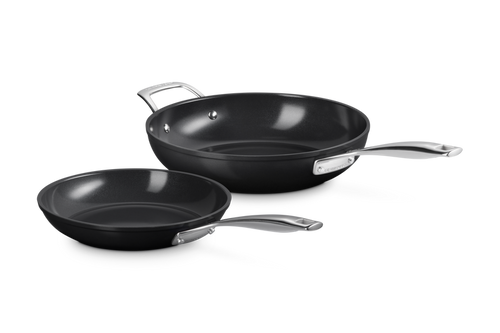 Le Creuset Frying Pan Set 24cm Shallow & 28cm Deep Essential 'Ceramic Non-stick'