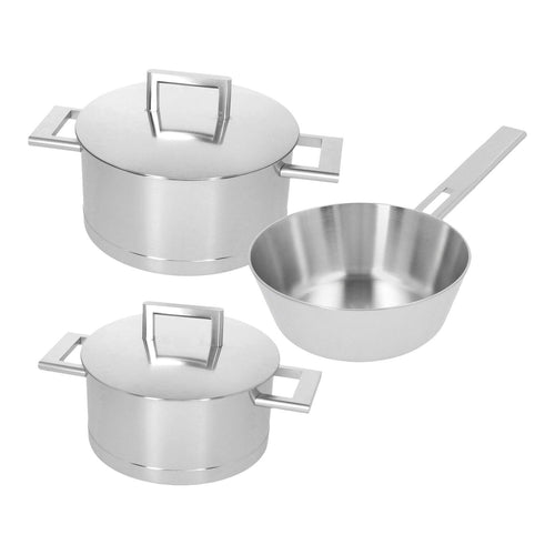 Demeyere 3-Piece Cookware Set with Double-Walled Lid 'John Pawson 7'