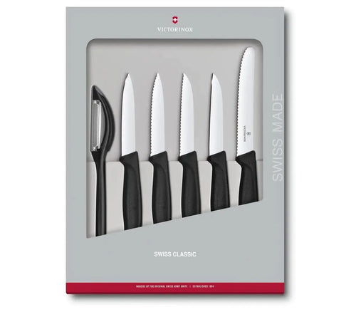 Victorinox Vegetable Knife Set 6-Piece 'Swiss Classic Black'