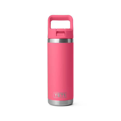 YETI Rambler 532ml Bottle with Straw Cap 'Tropical Pink'