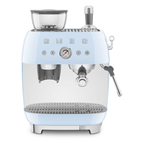 SMEG Espresso Coffee Machine 'Pastel Blue' EGF03PBEU