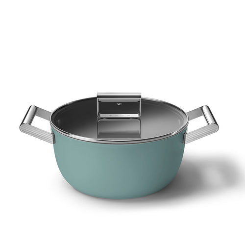 Smeg Ceramic Casserole Dish Ø24cm / 4.8L 'Emerald Green'