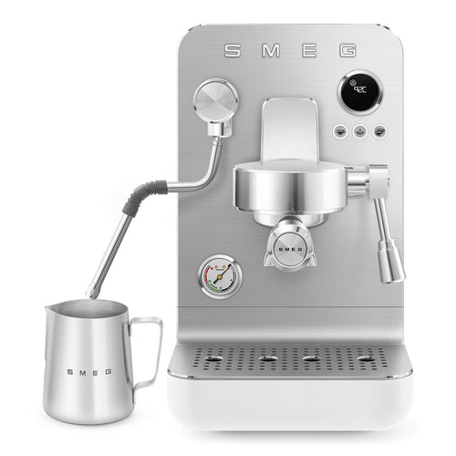 SMEG Manual Espresso Machine 'Matte White' EMC02WHMEU