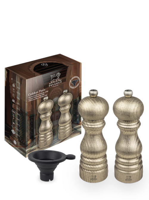Peugeot Pepper and Salt Mill Set 18cm 'Golden Paris'
