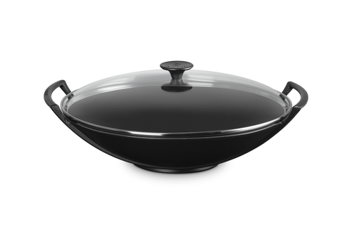 Le Creuset Cast Iron Wok Ø36cm / 4.5L 'Matte Black'