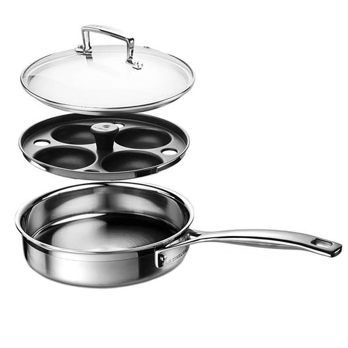 Le Creuset Sauté Pan with Poaching Insert Ø20cm/1.5L 'Classic 3-ply Stainless Steel'