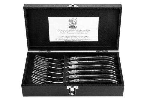 Laguiole Style de Vie Forks Black Ebony 'Luxury Line'