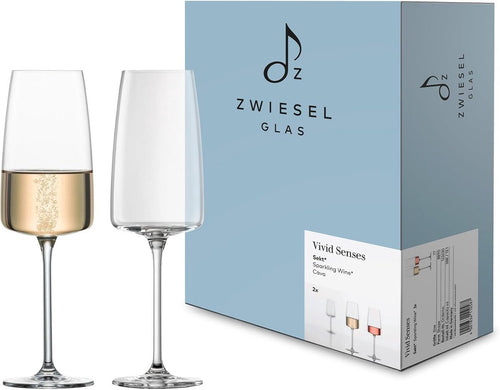 Zwiesel Glas Champagne Glasses Set of 2, 0.39L 'Vivid Senses Light & Fresh 77'
