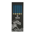 Tokyo Design Studio Palillos de comer 'Petrol Bamboo' set de 5