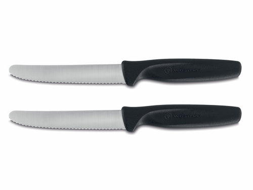 Wusthof Serrated Paring Knives 2pc. Black 10cm