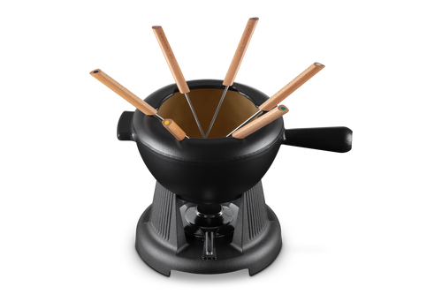 Le Creuset 6-Person Fondue Set 'Matte Black'