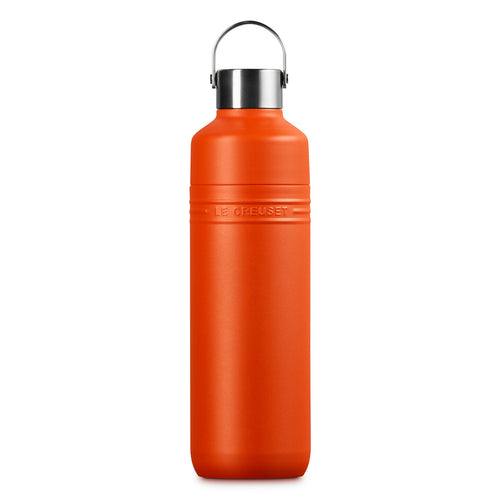 Le Creuset Large Drinking Bottle 1L Orange-Red 'On The Go'