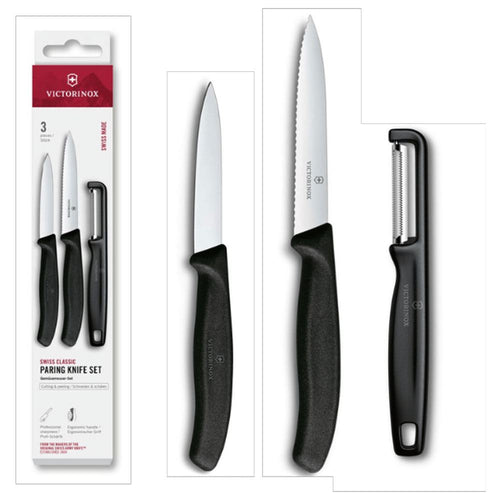 Victorinox Paring Knife Set 3-Piece with Peeler 'Swiss Classic'