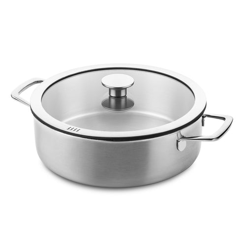 DUCQ Frying Pan Ø26cm / 4L Downdraft 'Stainless Steel'