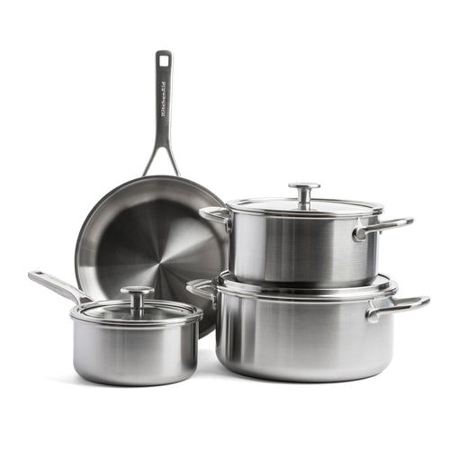 KitchenAid Pannenset 7-delig Tri-Ply RVS