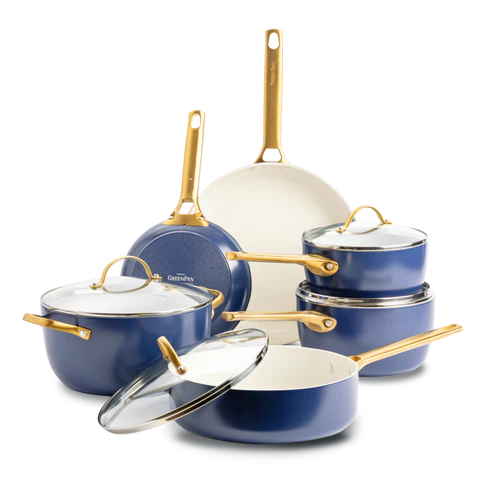 Greenpan Cookware Set 10-piece 'Padova Oxford Blue'