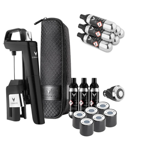 Coravin Timeless Six+ Wine Preservation System - Piano Black + 6 Pure Capsules