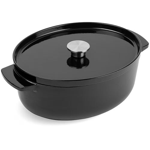 Cocotte ovale en fonte KitchenAid Ø30cm / 5,6L 'Onyx Black'