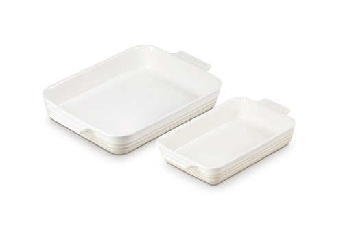 Le Creuset Set of 2 Oven Dishes 'Meringue' 25 & 32cm