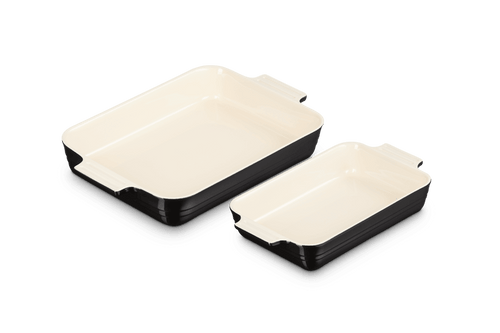 Le Creuset Set of 2 Oven Dishes 'Black' 25 & 32cm