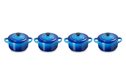 Le Creuset Mini Cocottes / Storage Jars 4 pc. 'Azure'