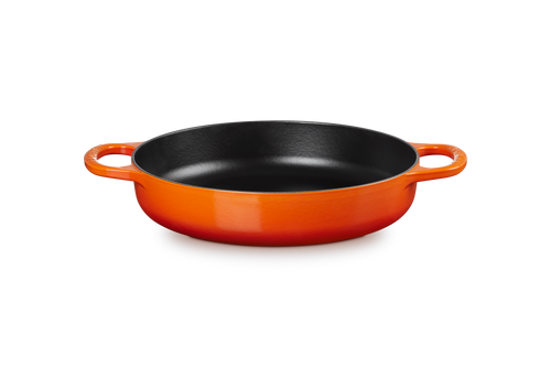 Le Creuset Shallow Casserole with Two Handles 'Orange Red' Ø28cm / 3.2L