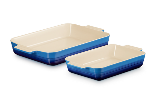Le Creuset Oven Dish Set of 2 'Azure' 25 & 32cm