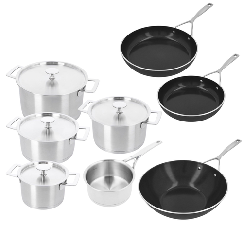 Demeyere 8-piece cookware set 'Lino 3' & 'Alu Pro 5 Ceraforce'