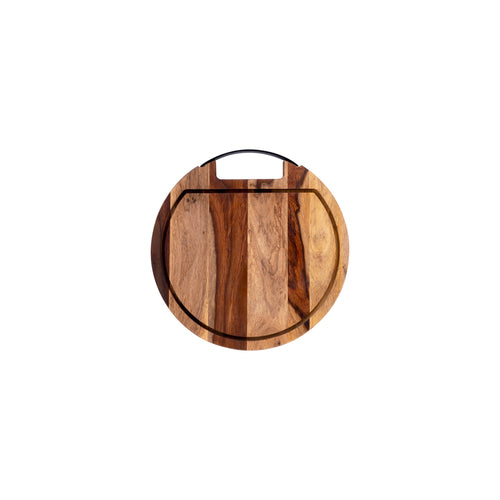 Bowls and Dishes Pure Rose Wood Serving Board round 1 juice groove Ø 30 cm