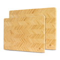 SOPHIOR Bamboo Cutting Board Set – 42×35×1.8 cm & 35×25×1.8 cm