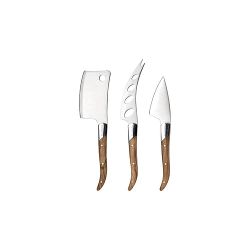 Moments Cheese Knives Olive Wood Set of 3