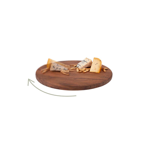 Bowls and Dishes Pure Acacia Wood Lazy Susan Turntable 39 cm