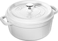 STAUB Cast Iron Cocotte White Ø26cm / 5.25L 'La Cocotte'