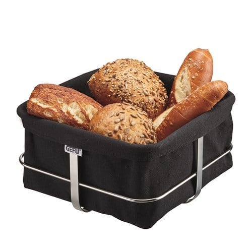 Gefu Bread Basket Black 'Brunch' 22x22cm