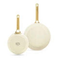 Greenpan Frying Pan Set 20/26cm 'Padova Cream White'