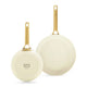 Greenpan Frying Pan Set 20/26cm 'Padova Cream White'