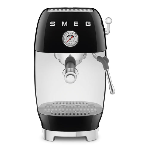 SMEG Manual Espresso Machine 'Black' ECF03BLEU