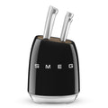 SMEG Knife Block with 6 Knives 'Black' KBSF02BL