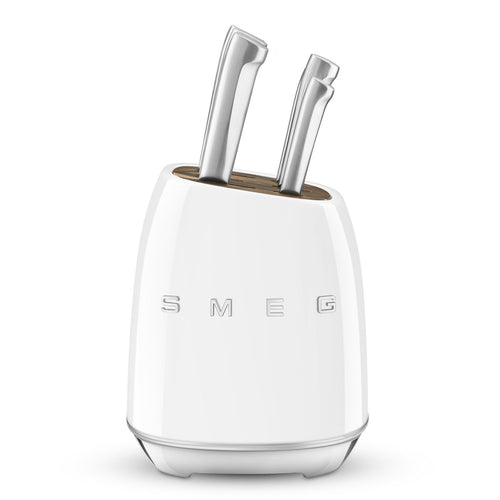 SMEG Knife Block with 6 Knives 'White' KBSF02WH
