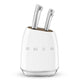 SMEG Knife Block with 6 Knives 'White' KBSF02WH