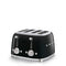 Smeg Toaster 4x4 'Black' TSF03BLEU