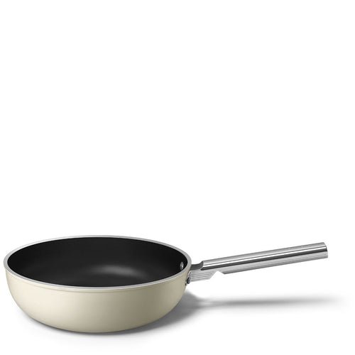 Smeg Ceramic Wok Pan Ø30cm / 6.6L 'Cream'