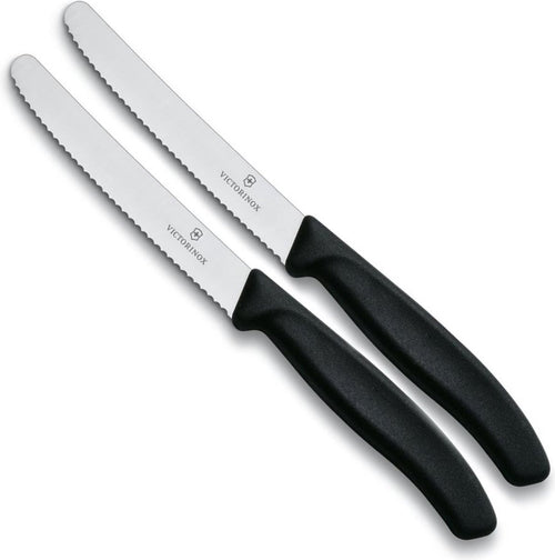 Victorinox Tomato Knife with Serrated Edge 2 pcs. Black