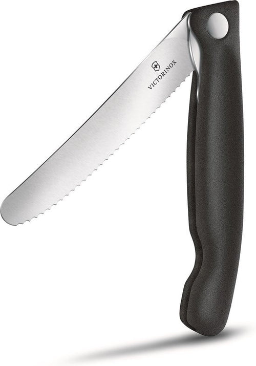 Victorinox Foldable Serrated Tomato Knife 11cm 'Swiss Classic Black'
