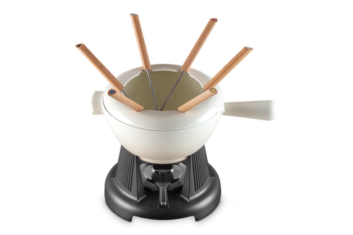 Le Creuset Fondue Set 6-Person 'Meringue' Model