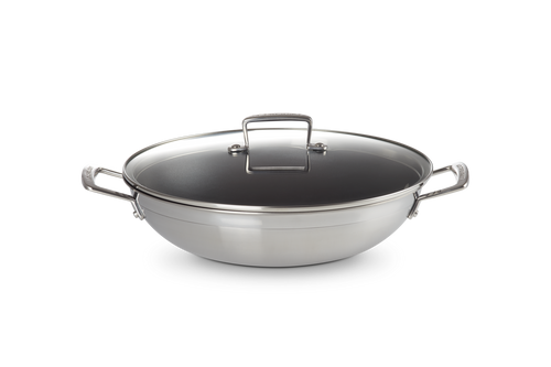 Le Creuset Wok Ø30cm / 4.3L Stainless Steel with PTFE Non-stick Coating