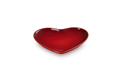 Le Creuset Large Plate Heart Ø23cm 'Cerise'