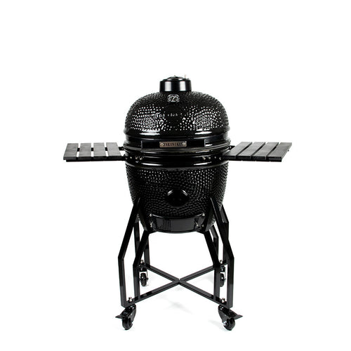 YAKINIKU Medium Kamado Basic 'Black Edition' Ø41cm + Support et tablettes latérales